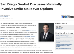 Mission Valley Cosmetic Dentist Outlines Non-Surgical Smile Makeover Treatments